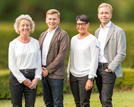 Siv Berthagen, Markedssjef Lars Adde, Administrerende direktør Helle Thomas, Salgssjef Norge, Danmark og Finland Anders Jemth, Salgssjef Sverige